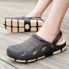Men's Casual Hollow Out Platform Clogs