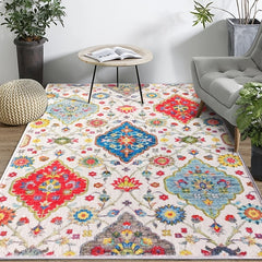 Persian Style Area Rug for Bedroom & Living Room, Machine Washable