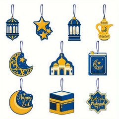 10pcs Paper Moon Stars DIY Hanging Pendants Party Decoration Supplies