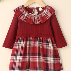 Infant Baby Plaid Waffle Dress