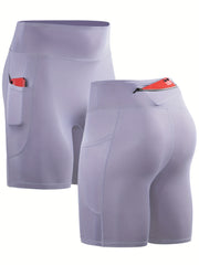 Men's Quick Dry Sports Shorts With Pockets High Stretch Compression Pants