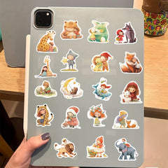 50pcs Lion Elephant Waterproof Vinyl Stickers for Laptop Skateboard Phone Case