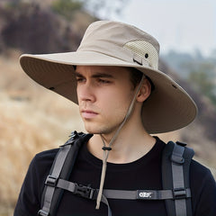 Mens Sports Sun Protection Hat Breathable Fisherman Hat for Outdoor Fishing