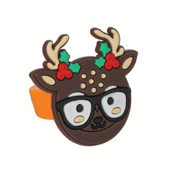 6pcs Christmas PVC Soft Rubber Rings Cartoon Party Gift