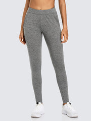 High Waist Sports Pants with Plush Inner Pockets for Yoga