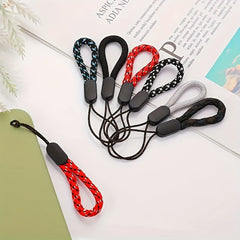 6pcs Adjustable Finger Wrist Strap Short Rope Colorful Nylon Strap