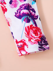 Baby Girls Floral Print Pants for Spring Summer Fall
