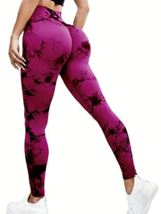 Tie Dye High Waist Yoga Leggings Slim Fit Activewear