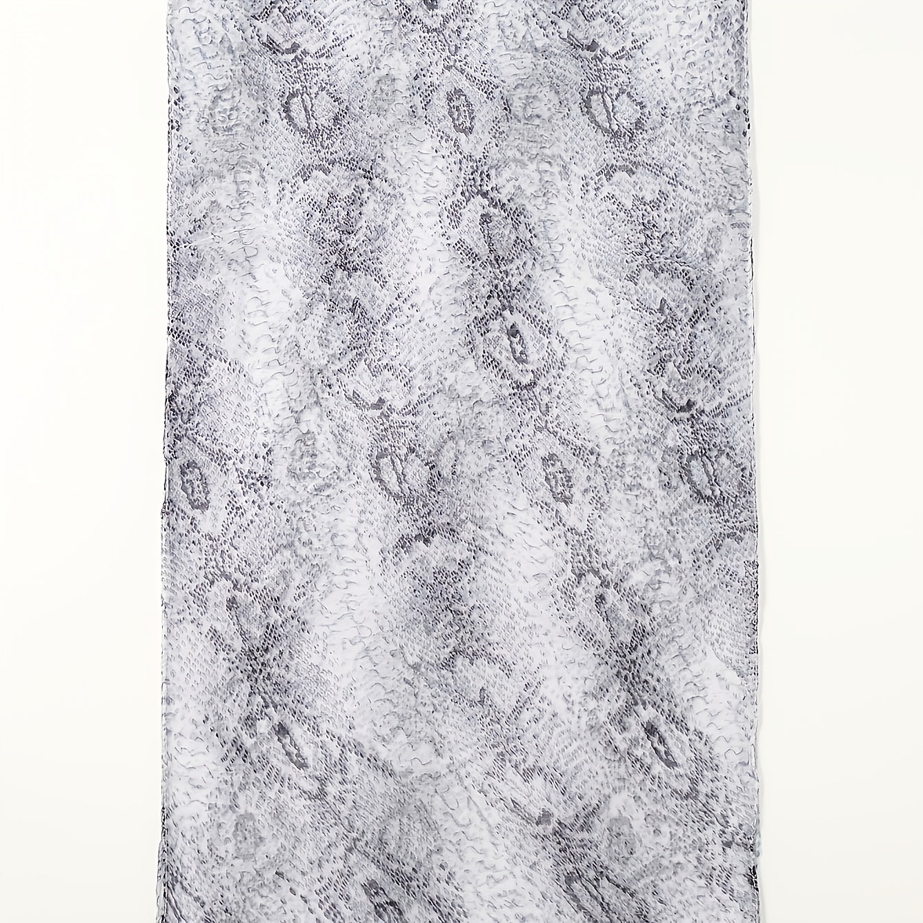 Grey Snake Skin Printed Ink Painting Scarf Women Shawl Wrap