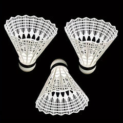 3pcs Nylon Badminton Shuttlecocks for Training - Durable Windproof Replacement