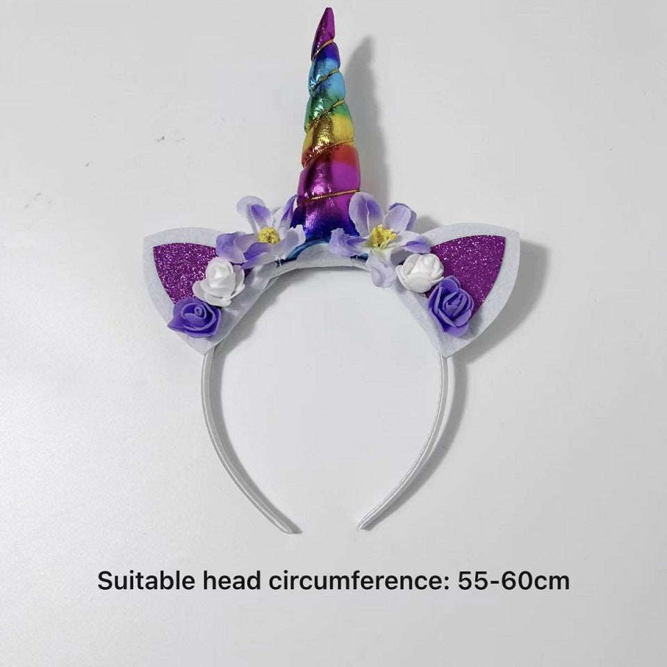 Girls' Rainbow Unicorn Headband & Skirt Set