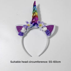 Girls' Rainbow Unicorn Headband & Skirt Set