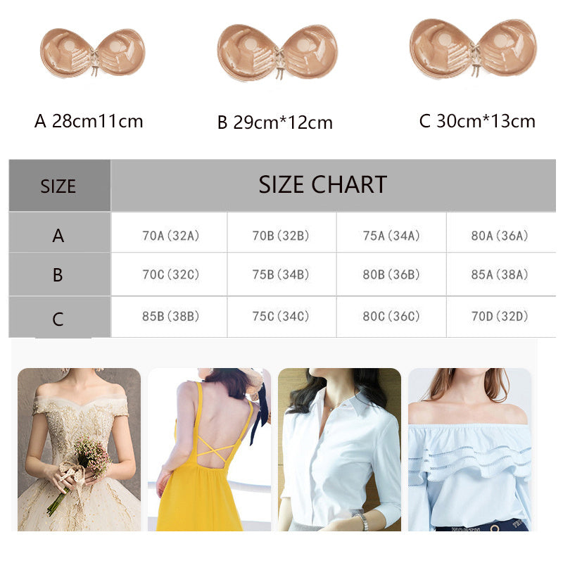 Women's Non slip Invisible Strapless Bra