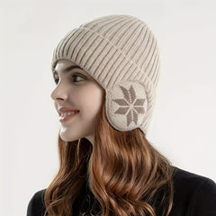 Warm Plush Knit Beanie Hat for Men and Women