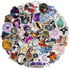 50pcs Halloween Stickers Pumpkin Spooky Waterproof DIY Stickers For Decoration