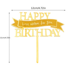 Happy Birthday Wishes For You Cake Decoration Banner