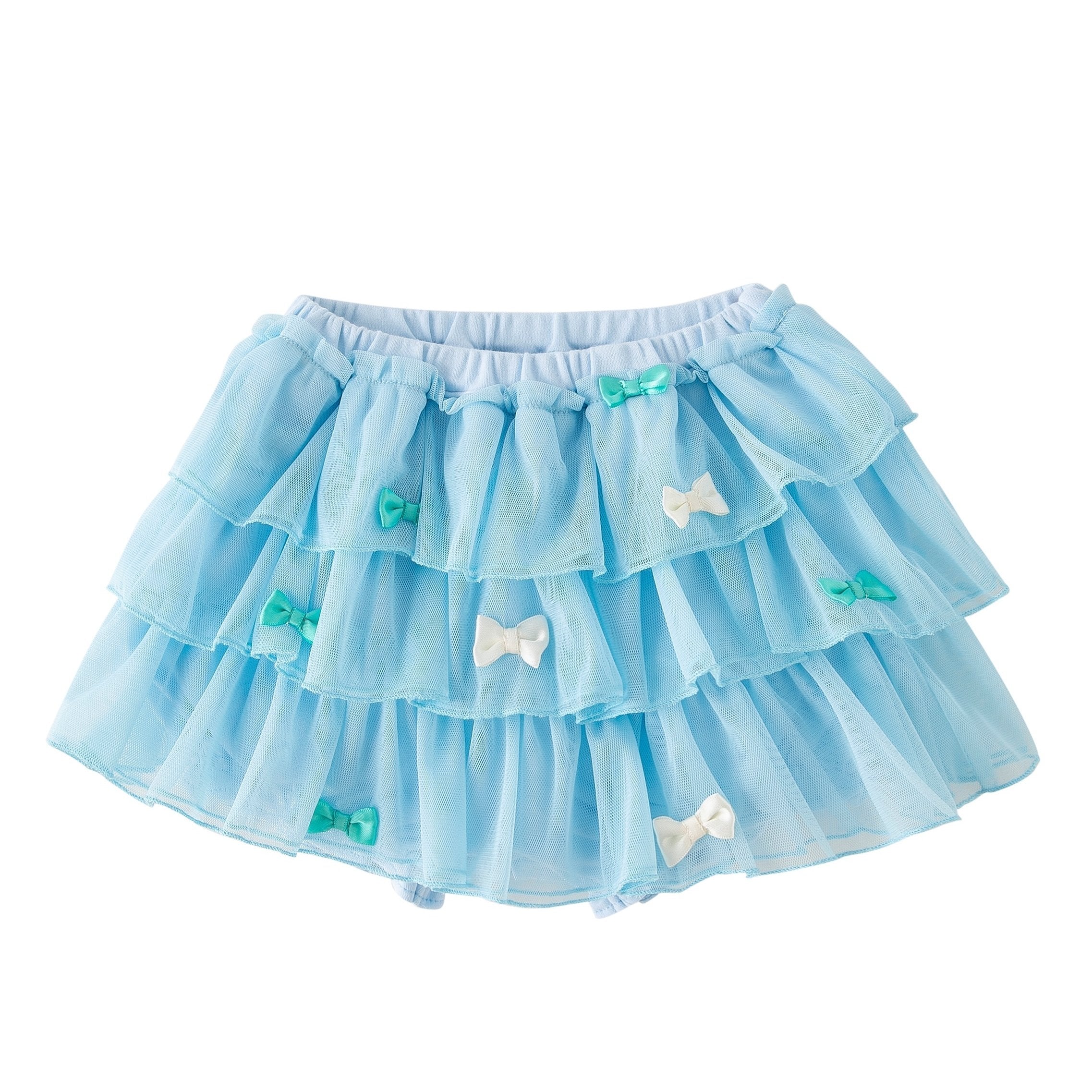 Girls Elastic Waist Tulle Mesh Skorts Kids Summer Clothes