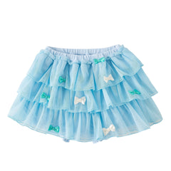 Girls Elastic Waist Tulle Mesh Skorts Kids Summer Clothes