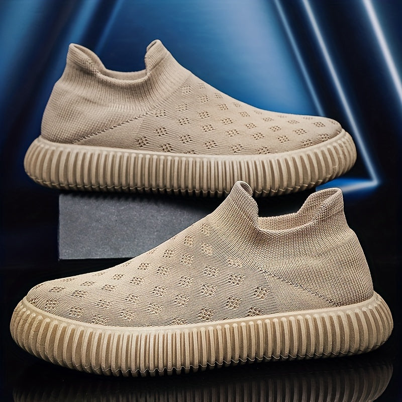 Men's Knit Slip-On Casual Shoes for Traveling Jogging