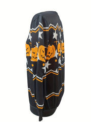 Halloween Pumpkin Print Pullover Sweatshirt for Women