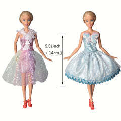 Mini Doll Dress Summer Casual Outfit Lace Ruffles Tiered Skirt Mixed Pink Purple