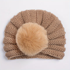 Baby Winter Hairball Knitted Woolen Hat