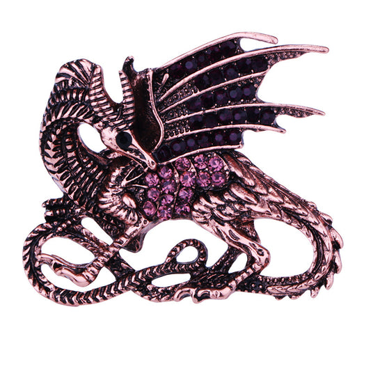 Men's Vintage Jacket Suit Pterodactyl Brooch Accessories