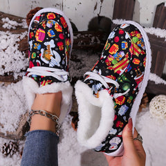 Women's Christmas Snow Boots Winter Plus Plush Comfort Flats