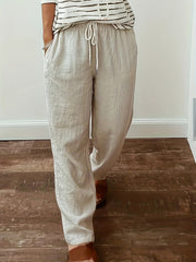 Minimalist Drawstring Wide Leg Pants Women