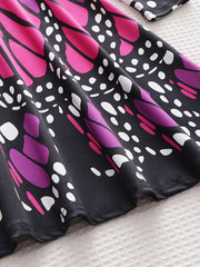 Girls Butterfly Style Long Sleeve Dress Spring Fall Sports Gift