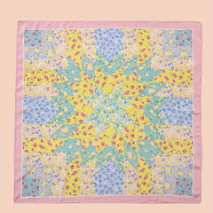Floral Print Bandana Silk Scarf Headband Handkerchief Face Covering