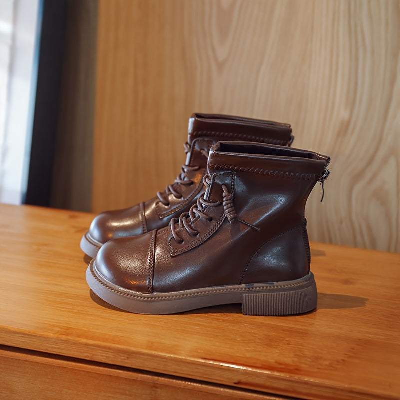Boys Vintage Lightweight Outdoor Boots, Spring/Autumn Comfortable Solid Boots