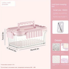 Portable Fruit Box With Fork for Outdoor Camping Fresh Keeping