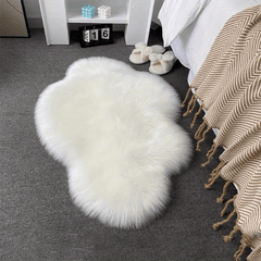 Fluffy Cloud Shape Faux Fur Area Rug 2x3 Feet