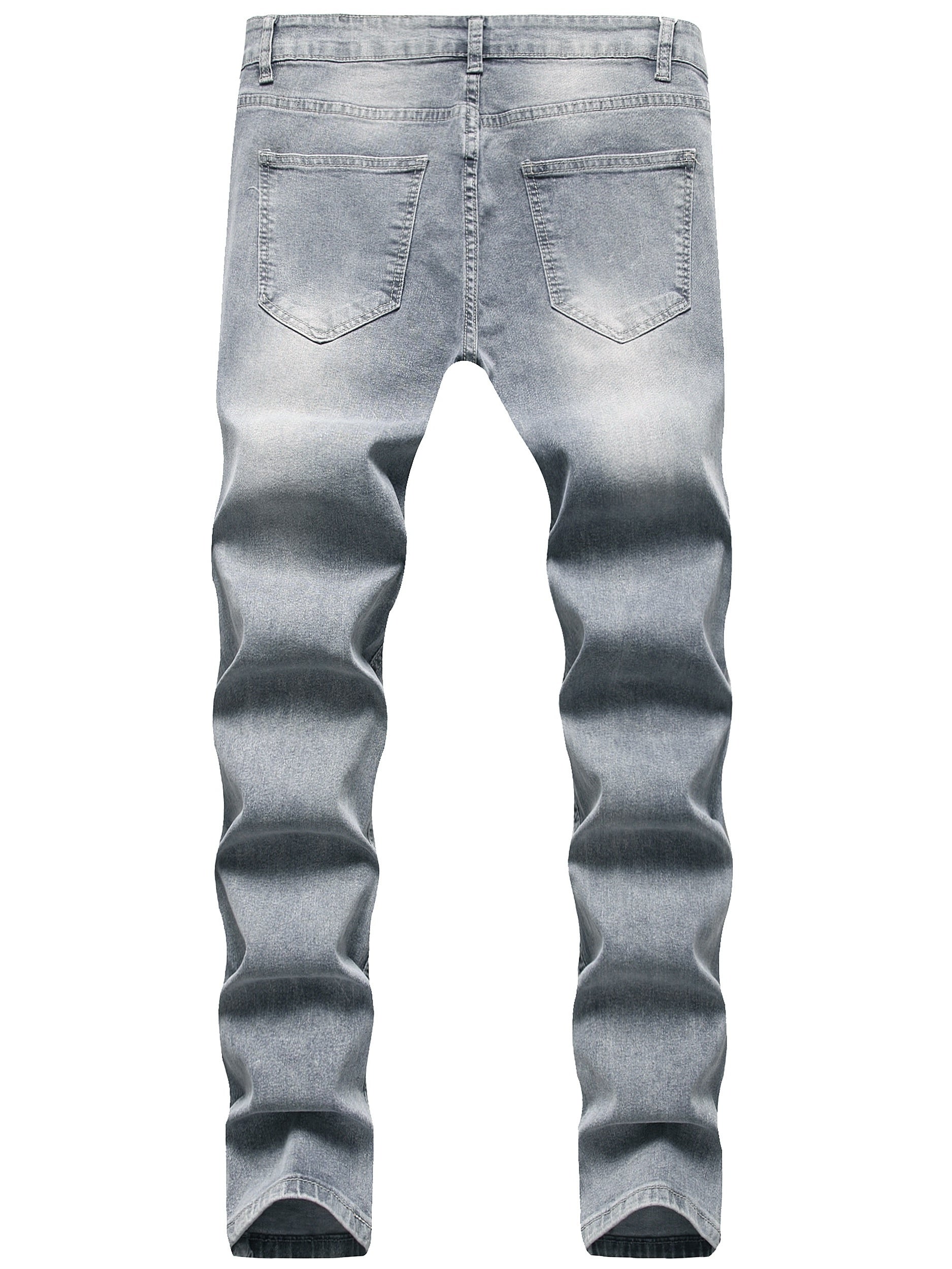 Men's Splatter Ripped Jeans Casual Street Style Denim Pants