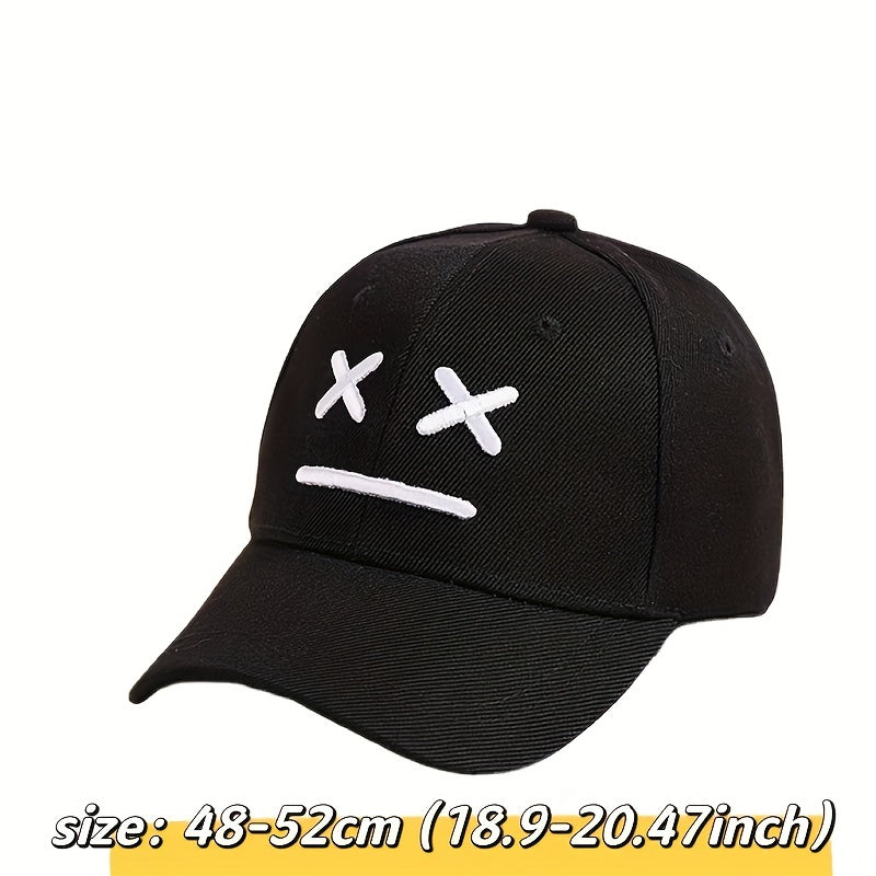 Kids Smile Face Embroidered Baseball Cap Sun Protection Sunshade Hat