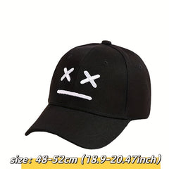 Kids Smile Face Embroidered Baseball Cap Sun Protection Sunshade Hat