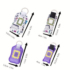 Marble Pattern Lipstick Holder Keychain - Travel Accessory