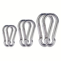 2pcs Stainless Steel Carabiner Clips for Outdoor Activities