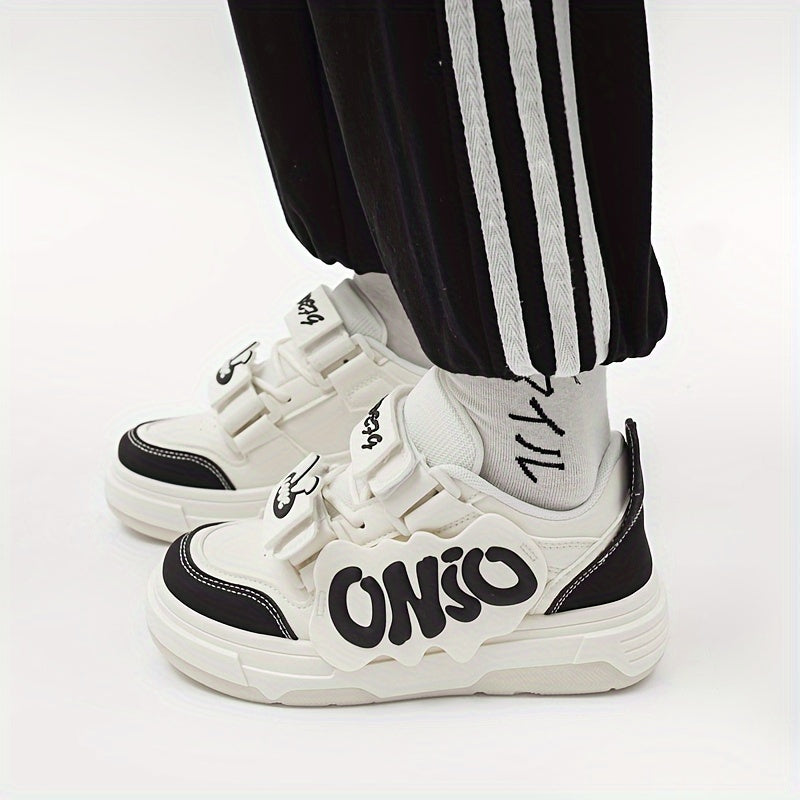 Women's Letter Graphic Low Skate Shoes Causal Flat Sports Sneakers