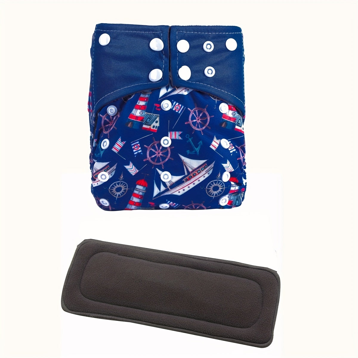 1pc Reusable Baby Diaper Adjustable Washable Diaper with Bamboo Charcoal Insert