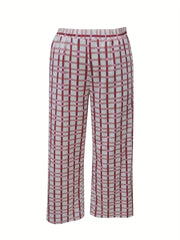 Plaid Print Shirt & Pants Outfit 2 Piece Set