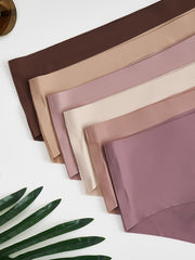 6pcs Seamless Solid Briefs Stretchy Intimates Panties Women's Lingerie