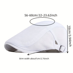 Men's Summer Mesh Breathable Beret Hat Outdoor Sun Protection Cap