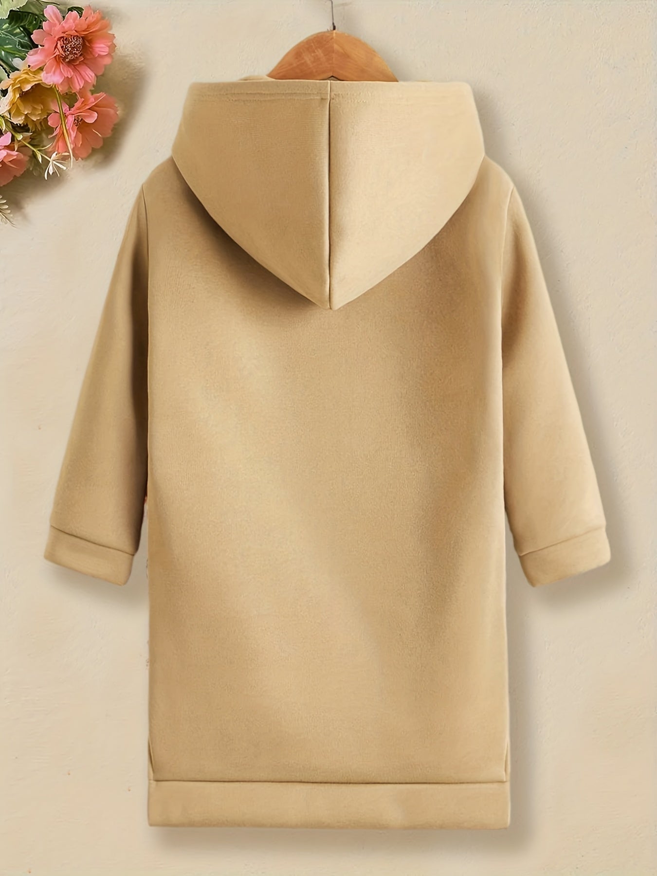 Girls Fleece Hooded Sweatshirt Pullover With Pocket