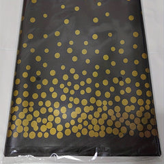 Golden Polka Dot Tablecloth for 8ft Rectangular Tables