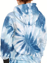 Tie Dye 3D Print Hooded Sweatshirt for Boys and Girls