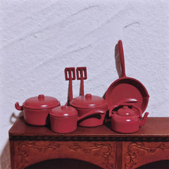 7pcs Mini Kitchen Set Metal Material for Dollhouses DIY Model Accessories