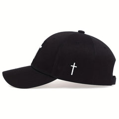 Cross Embroidery Baseball Cap Solid Casual Dad Hats Unisex Sunscreen