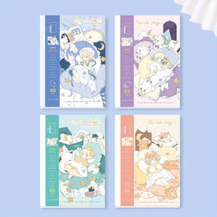 4pcs Dream Girl Nude Back Tearable Notebook A5 36 Sheets